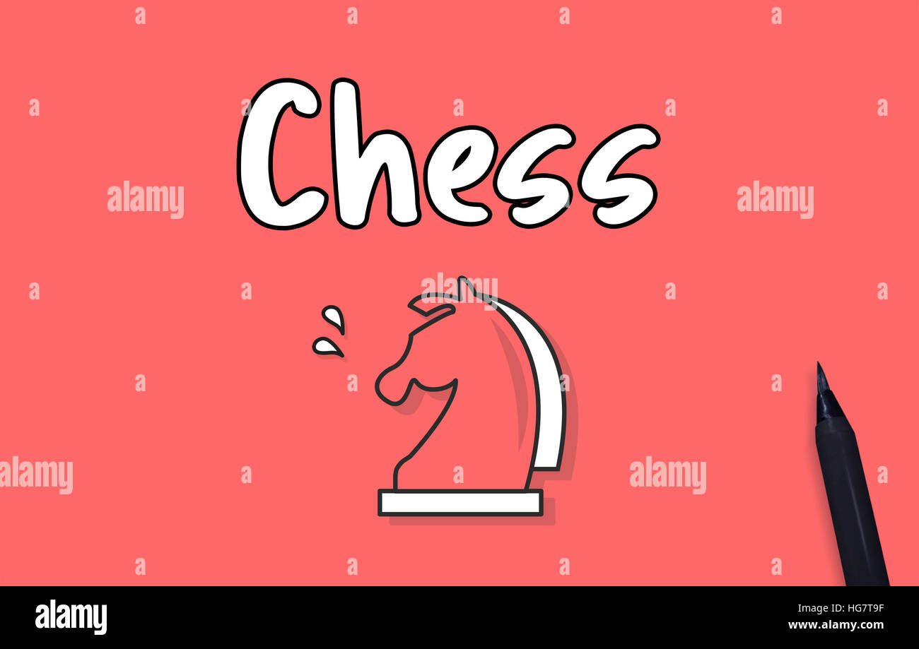 Schach-Logik-Spiel-Konzept Stockfoto