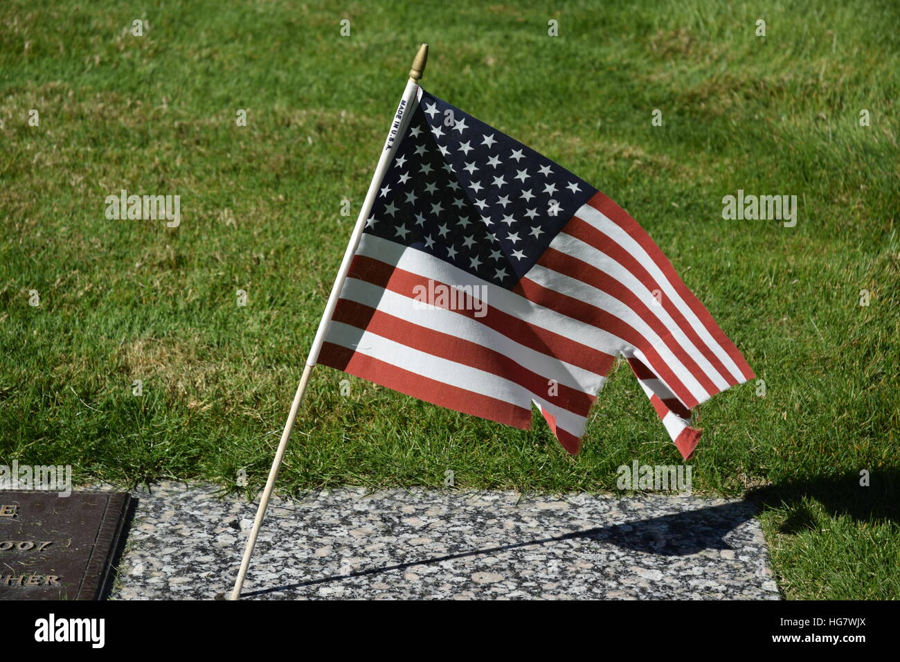 Made In USA, US-Flagge Stockfoto