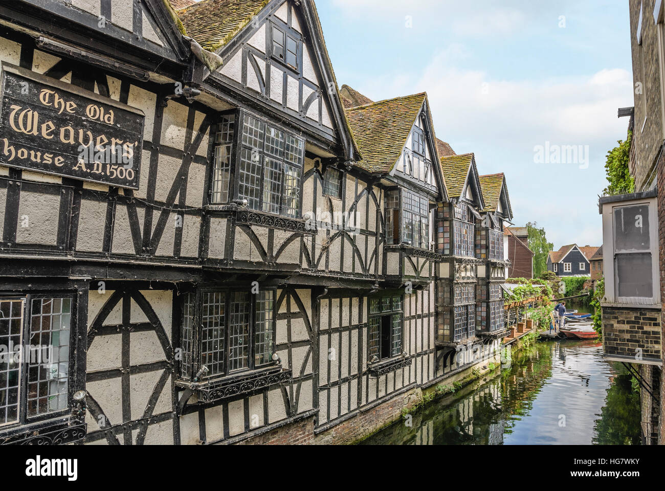 Historisches Old Weavers House in der Altstadt von Canterbury, Kent, Südostengland Stockfoto