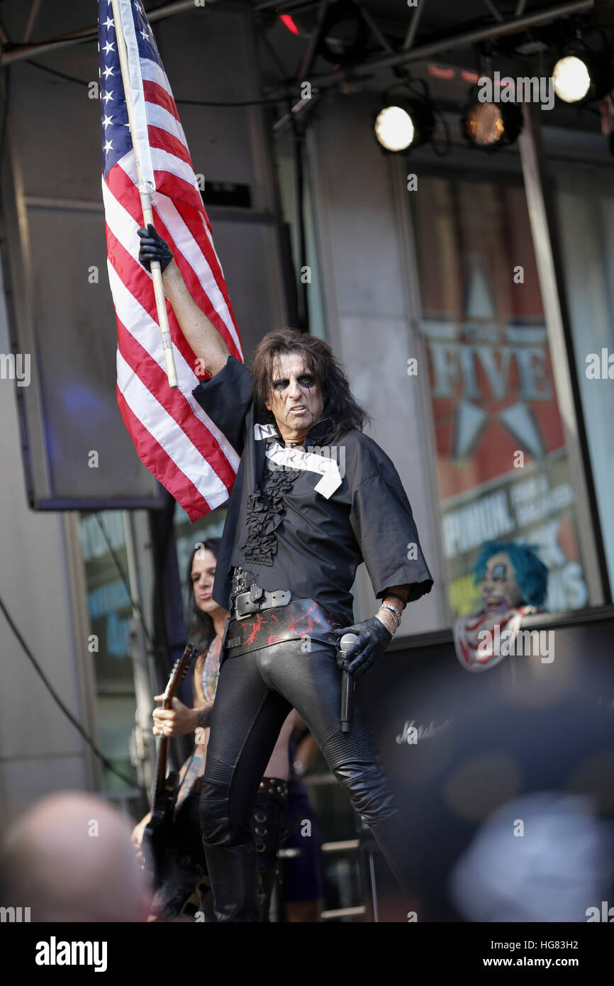 Alice Cooper tritt als Bestandteil der Fuchs und Freunde Summer Concert Series Stockfoto