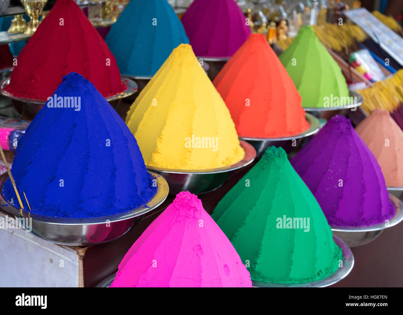 Bunte Farben, Fort Kochi, Cochin, Kerala, Indien Stockfoto