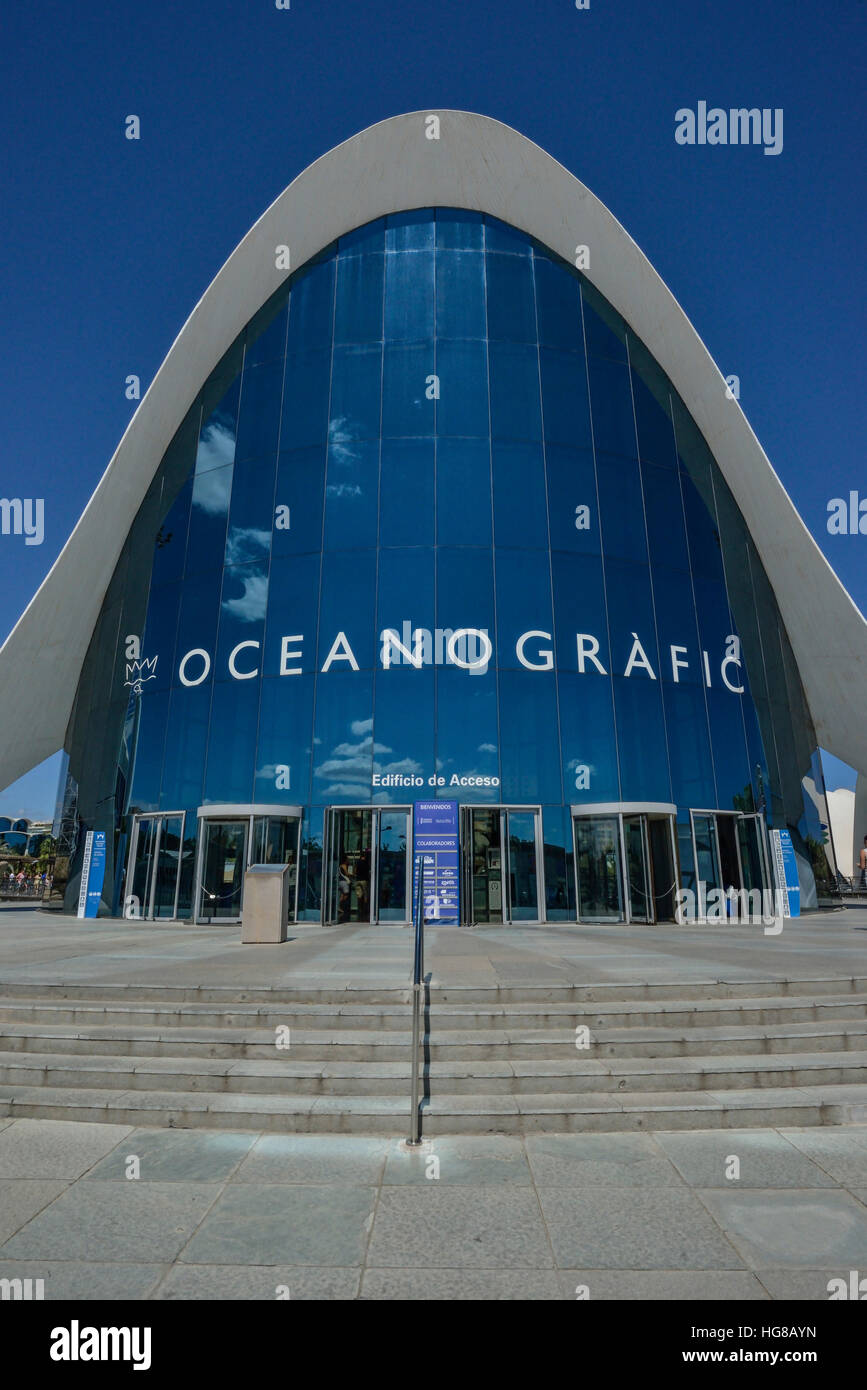 L'Oceanogràfic, Ozeanarium, Ozeaneum, Stadt der Künste und Wissenschaften, Valencia, Spanien Stockfoto