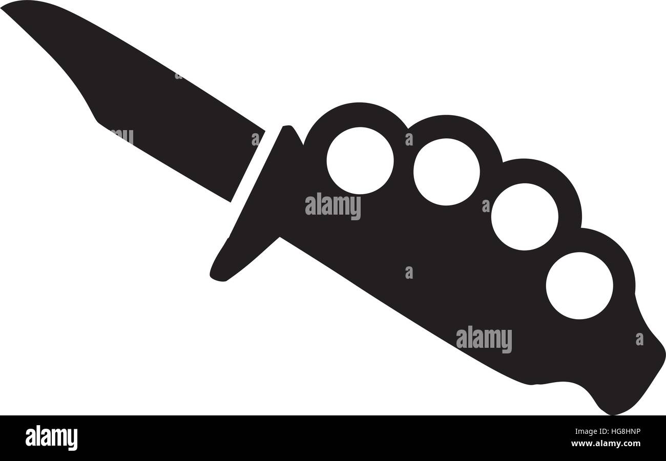 Schlagring mit Messer Stock-Vektorgrafik - Alamy