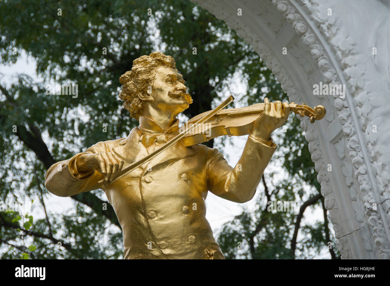 Strauss-statue Stockfoto