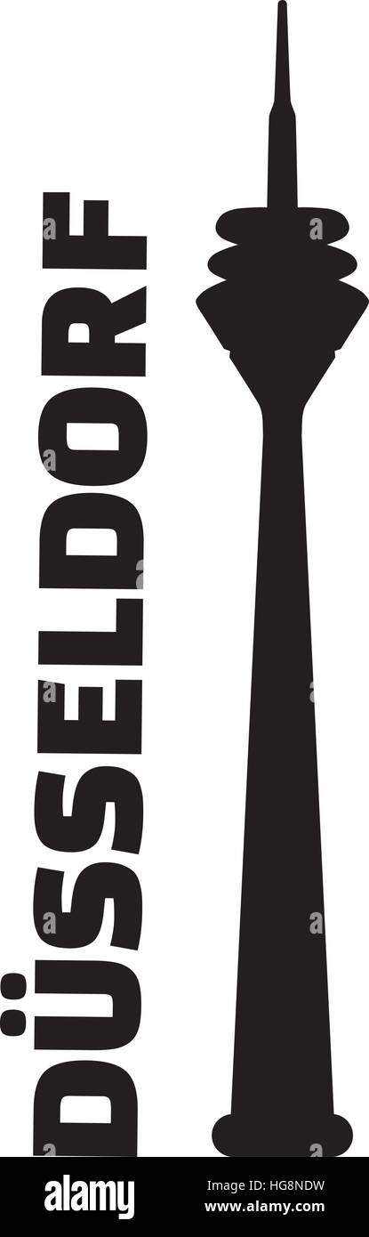 TV Tower Düsseldorf Stock Vektor