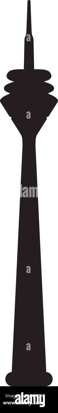 TV-Turm-Düsseldorf Stock Vektor