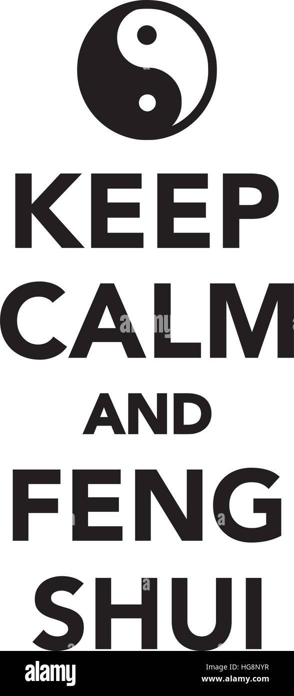 Bewahren Sie Ruhe und Feng shui Stock Vektor