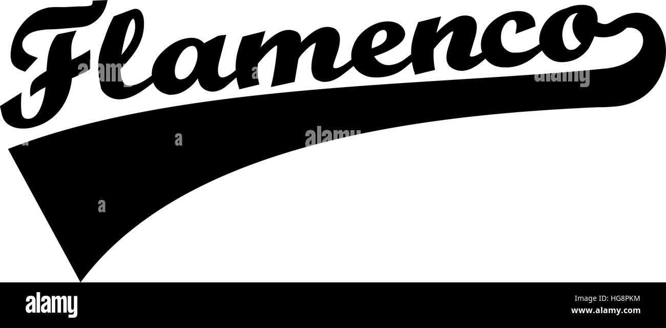 Flamenco-Wort retro Stock Vektor
