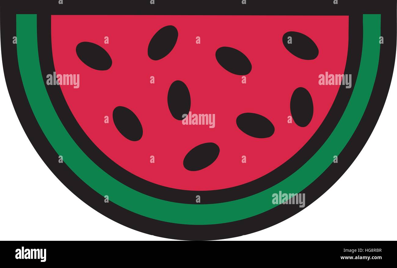 Wassermelone-Cartoon-Stil Stock Vektor