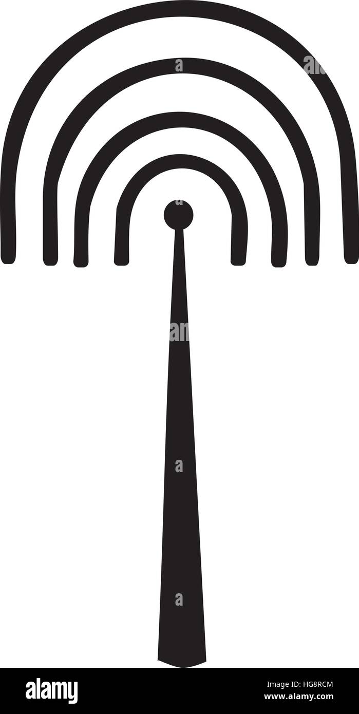 Funkturm mit wireless-signal Stock Vektor