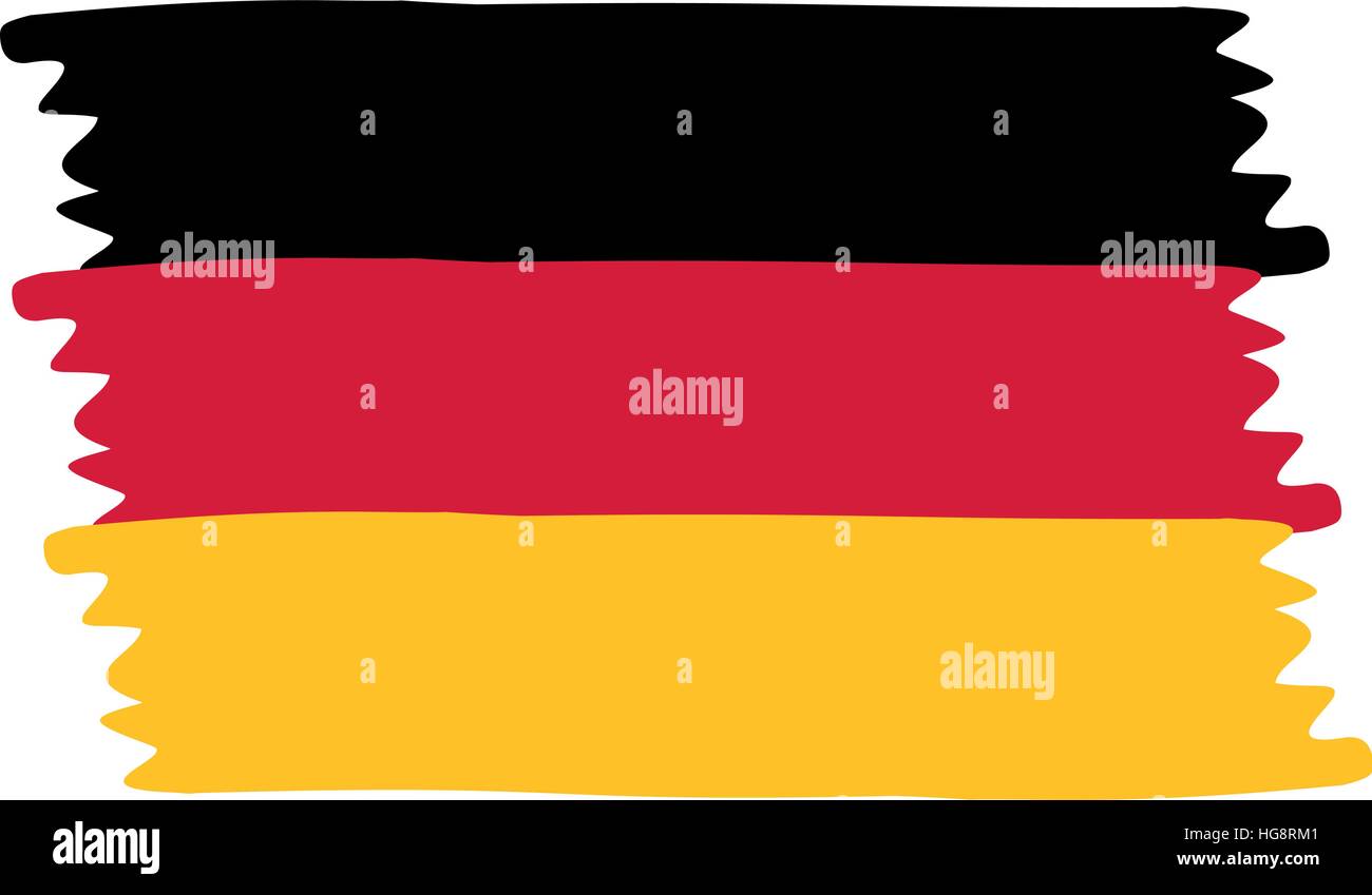 Bemalte Deutschland Flagge Stock Vektor