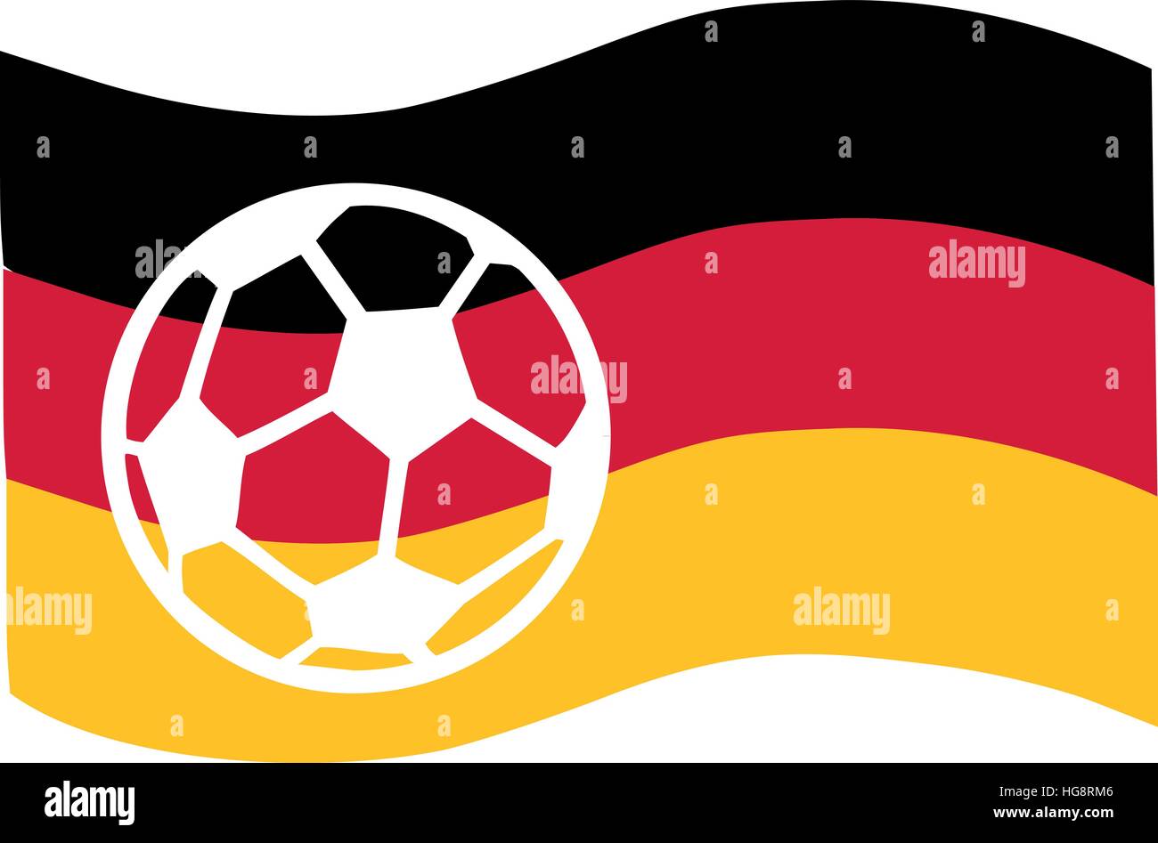 Deutschland-Flagge mit Fußball Stock Vektor