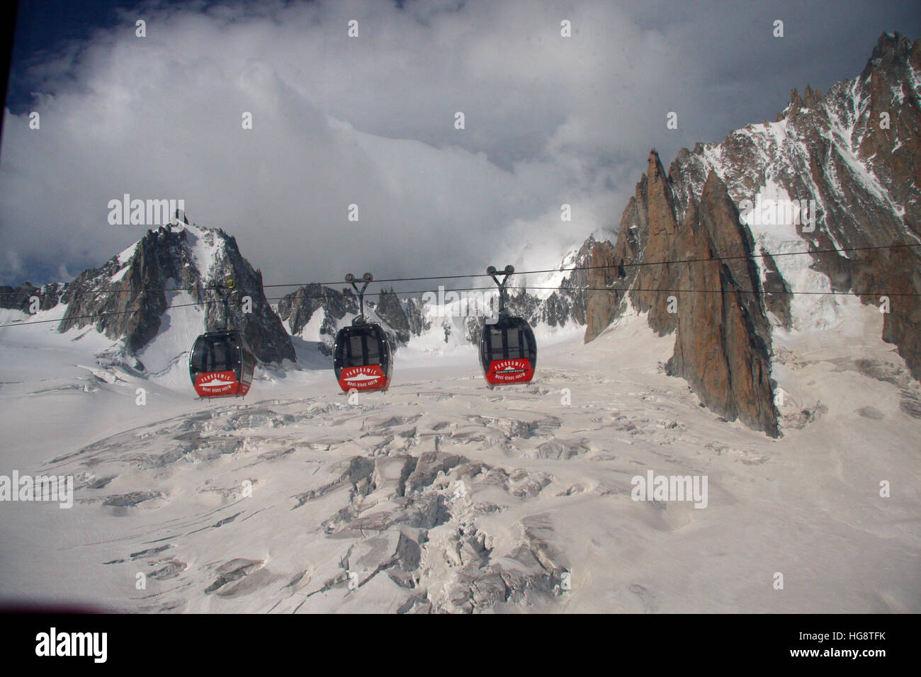 Impressionen Ueberquerung des MontBlancMassivs Mit der Gondelbahn