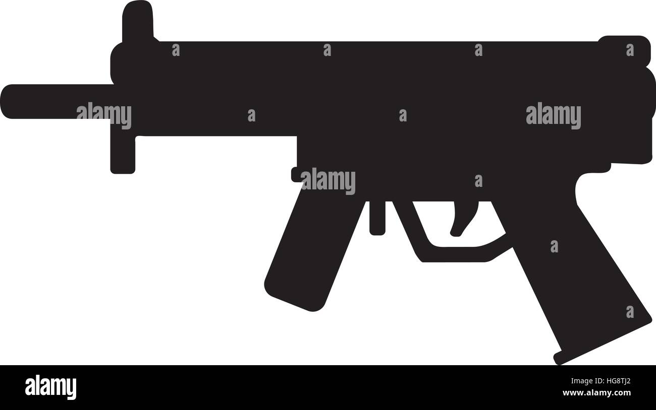 Gun pistol pictogram Ausgeschnittene Stockfotos und -bilder - Alamy