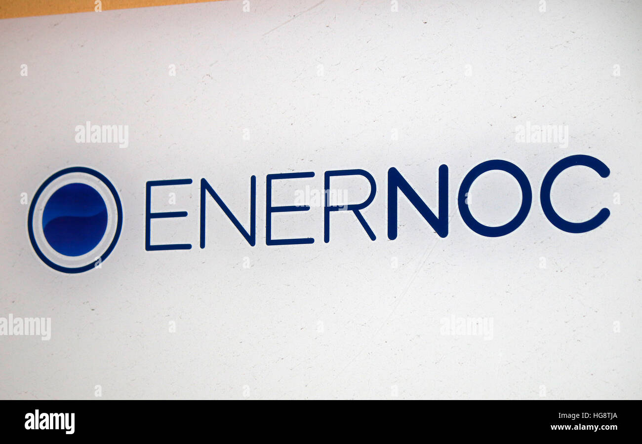Das Logo der Marke "Enernoc", Berlin. Stockfoto