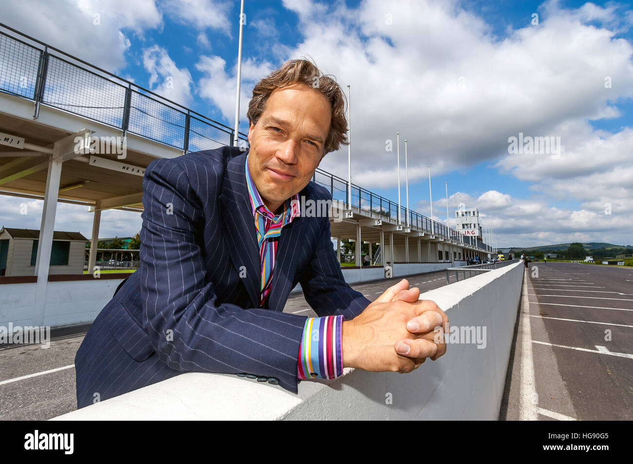 Der Earl of March, Herr März, Besitzer des Anwesens an der Rennstrecke Goodwood. Stockfoto
