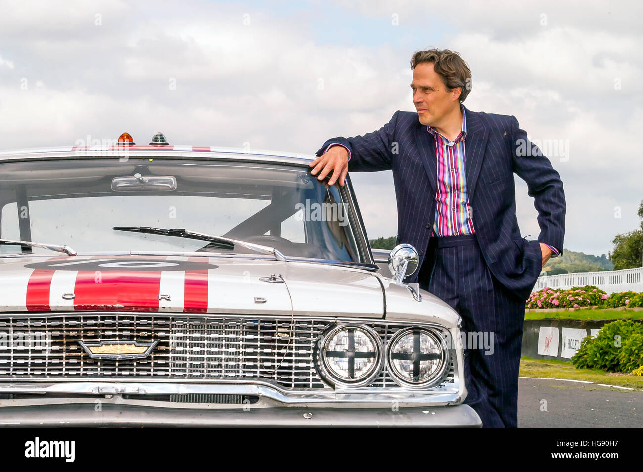 Der Earl of March, Herr März, Besitzer des Anwesens an der Rennstrecke Goodwood. Stockfoto