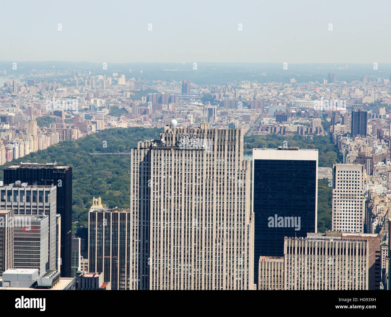 Gebäude der Firma General Electric oder GE Zentrum von Manhattan, New York City, Vereinigte Staaten Stockfoto