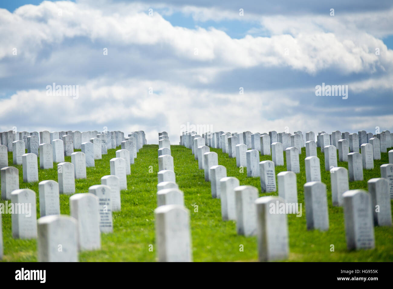 Grabsteine Jefferson Barracks National Cemetery in St. Louis, Mo. Stockfoto