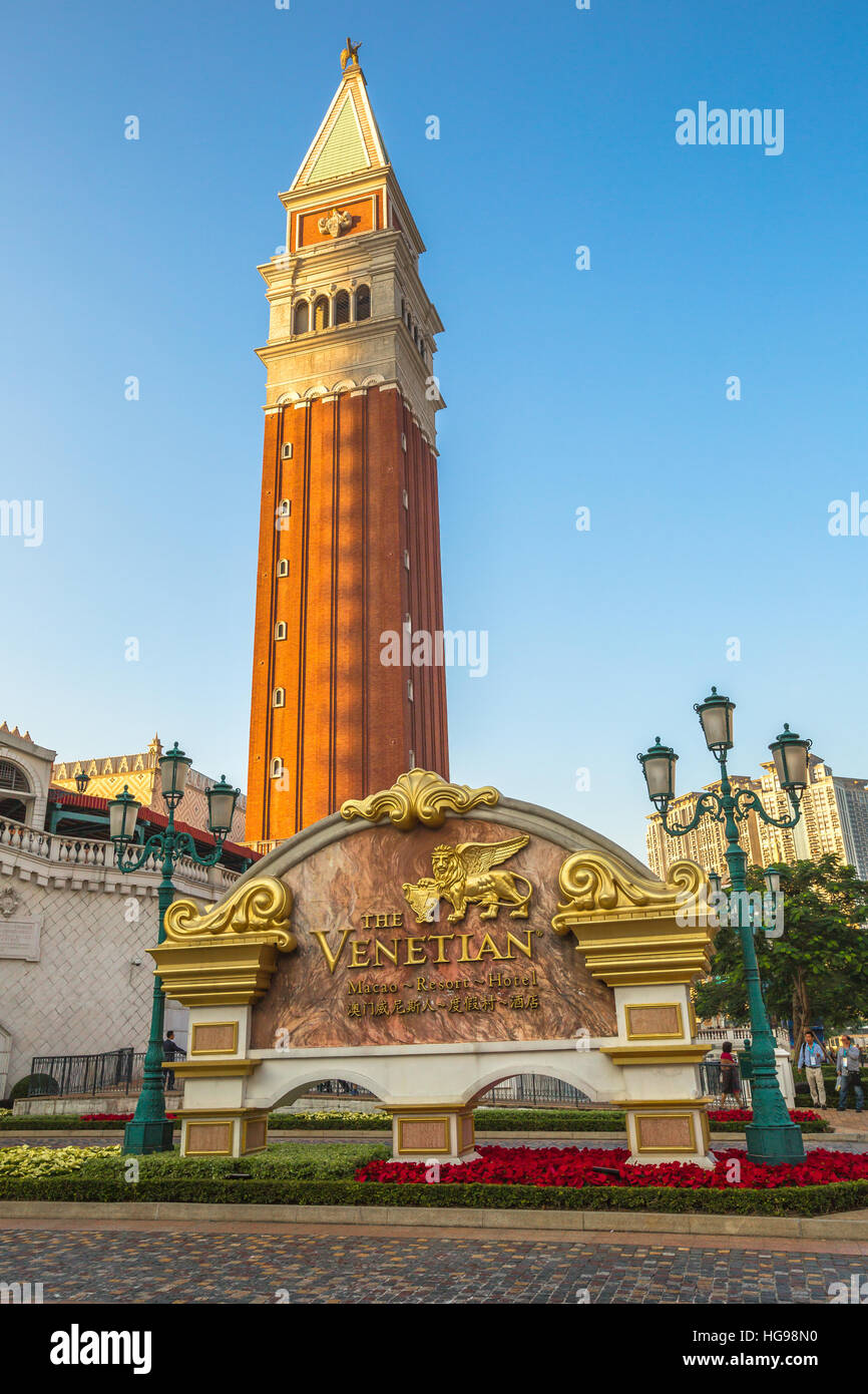 Venezianischer Turm Macao Stockfoto