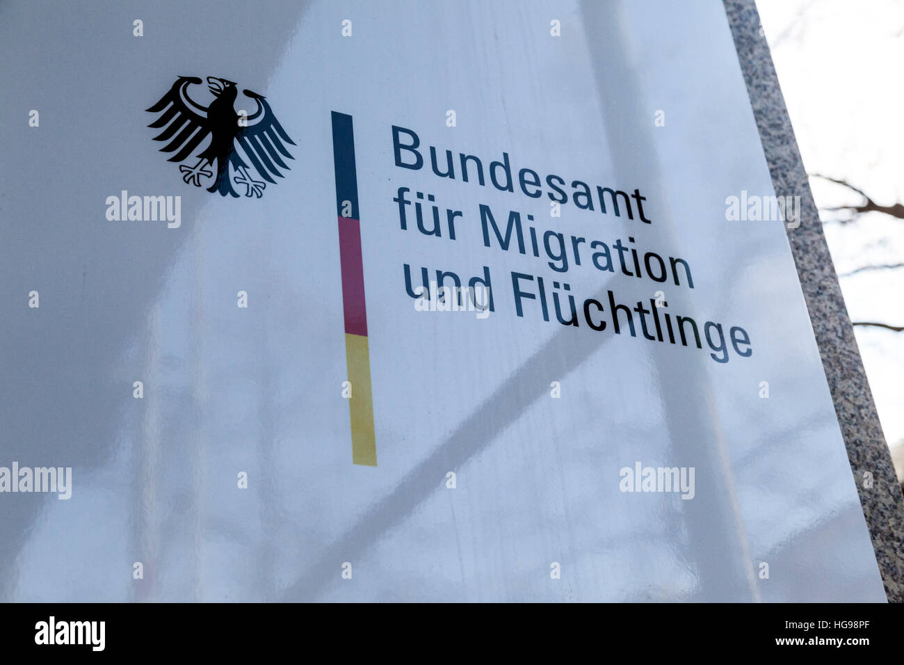 BAMF Bundesanstalt für Migration und Flüchtlinge in Berlin Stockfoto
