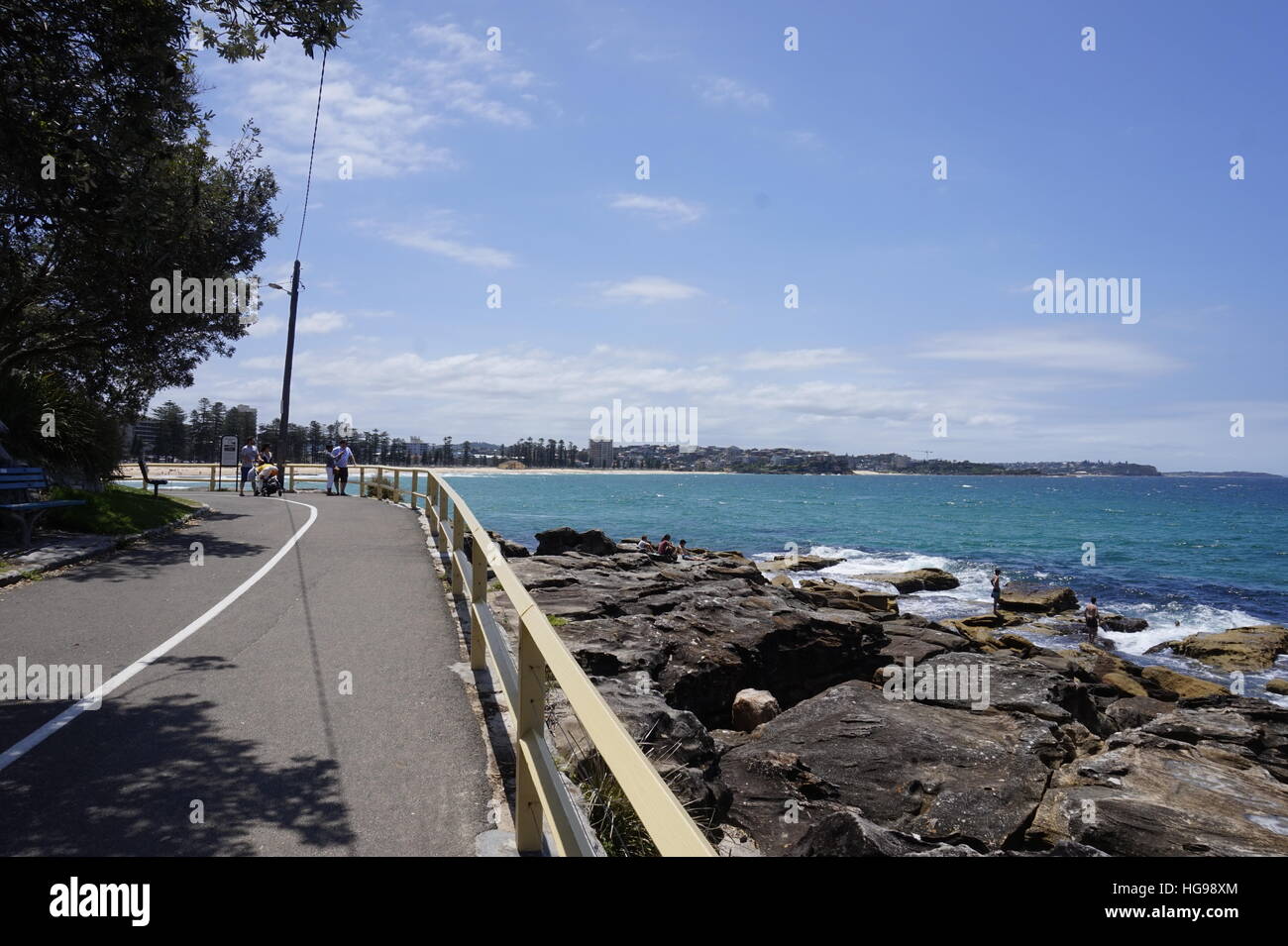 Eine Ansicht von Manly Beach in Sydney, Australien Stockfoto