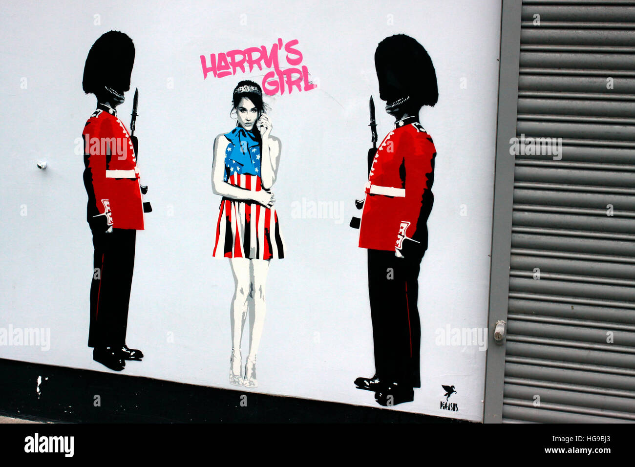 Street-Art in Islington mit Prinz Harrys Freundin, Meghan Markle Stockfoto