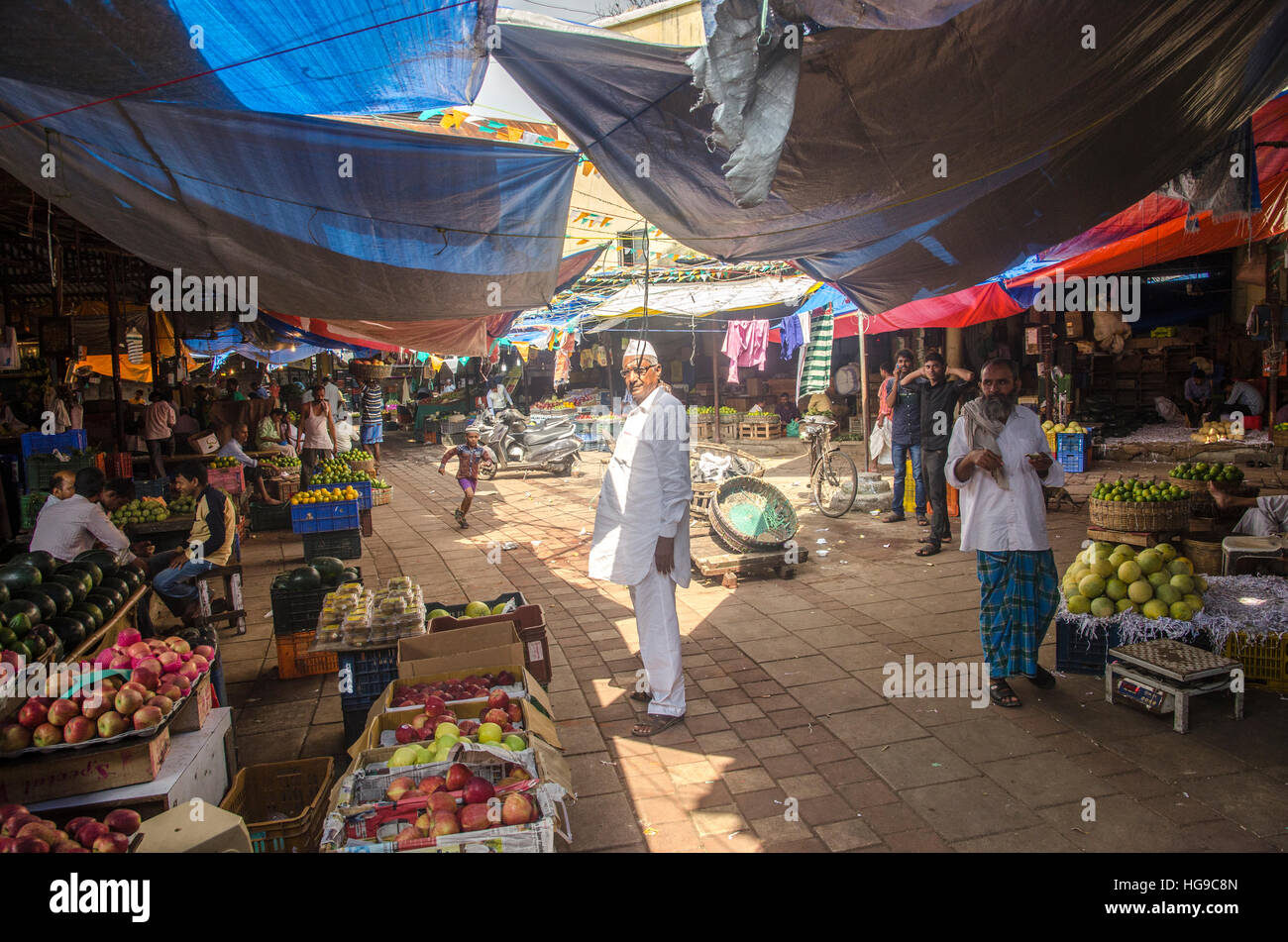 Crawford Markt, Mumbai, Indien Stockfoto