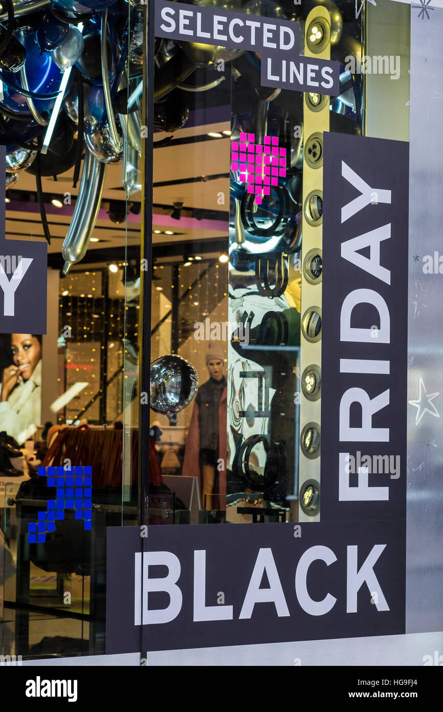 Schwarzer Freitag Verkauf, Top Shop, Oxford Street, London, England, U.K Stockfoto