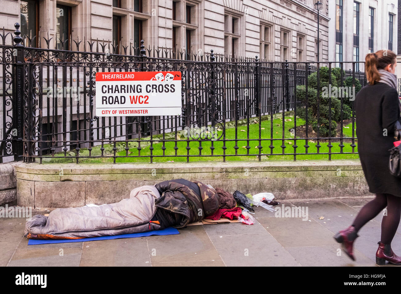 Rauhe Lagerschwelle, West End, London, England, Vereinigtes Königreich Stockfoto
