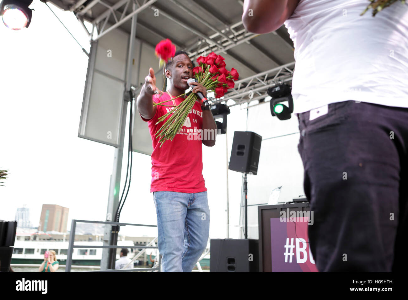 Boyz II Men führt während der #BlogHer15: Experten unter uns. Abschlussparty Stockfoto