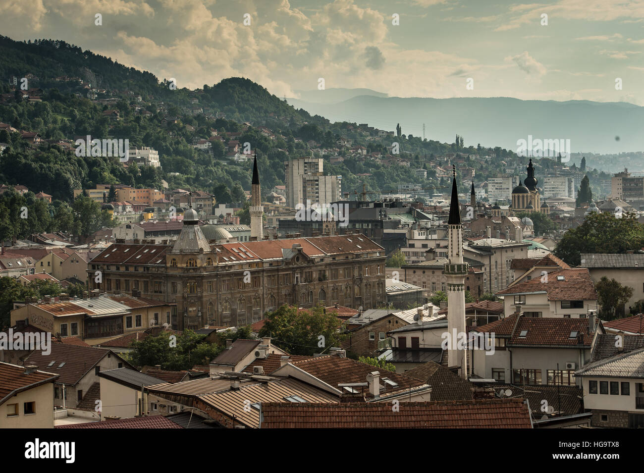 Stadt von Sarajevo; Bosnien und Herzegowina, Balcan, Europa Stockfoto