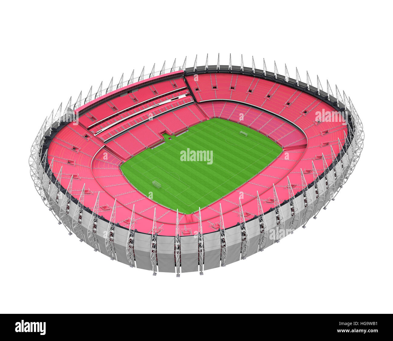 Stadion Gebäude isoliert Stockfoto