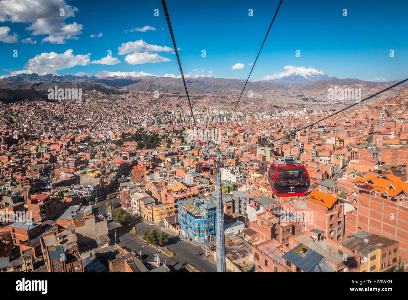 Stadt von La Paz in Bolivien Stockfoto
