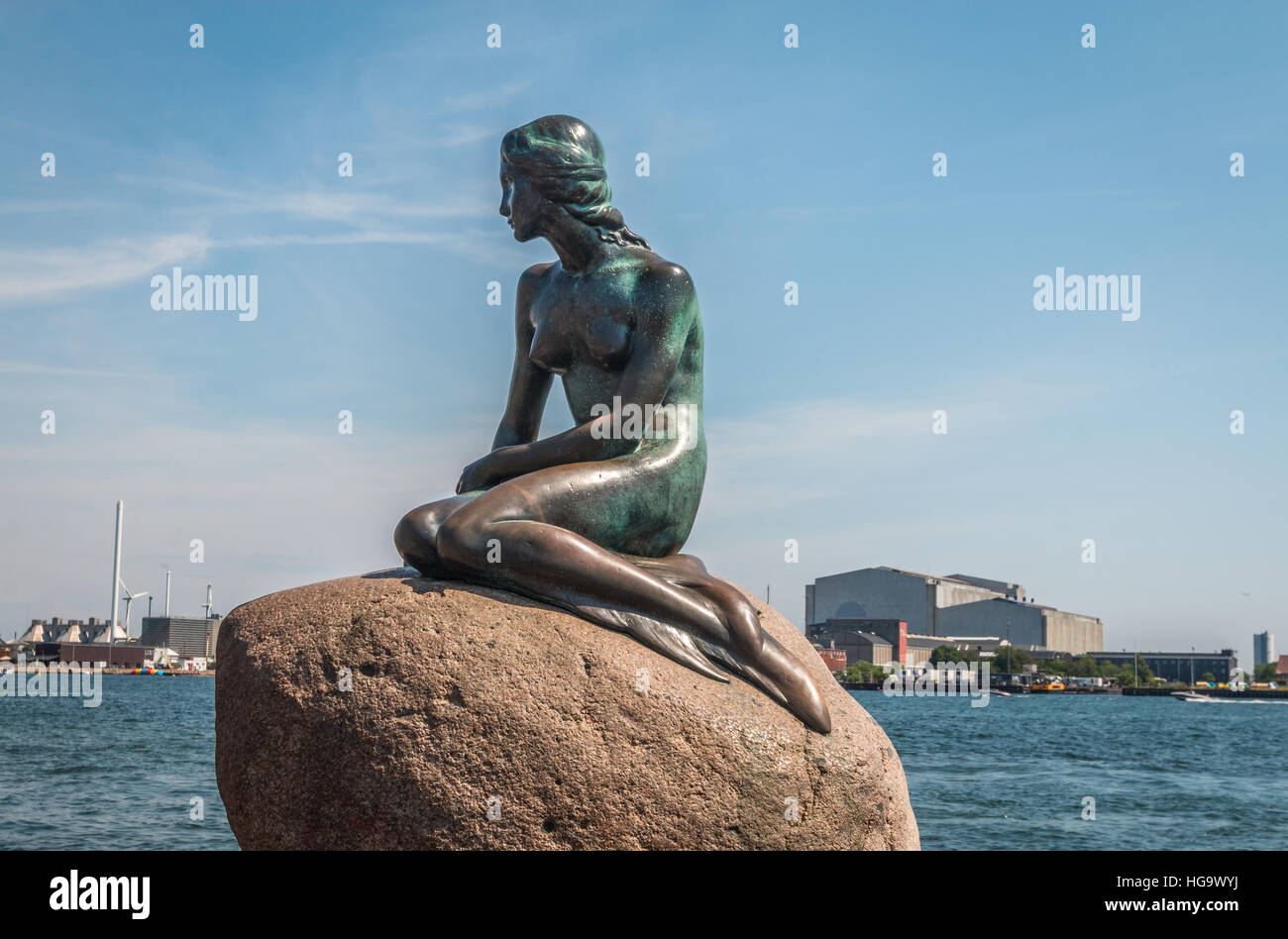 Die Statue der kleinen Meerjungfrau in Kopenhagen, Dänemark