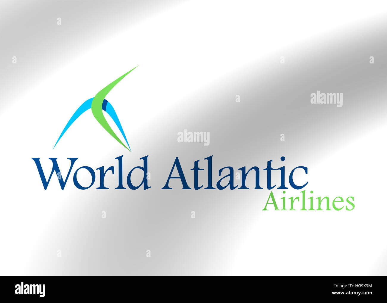 World Atlantic Air Airlines Logo Fahne Stockfoto