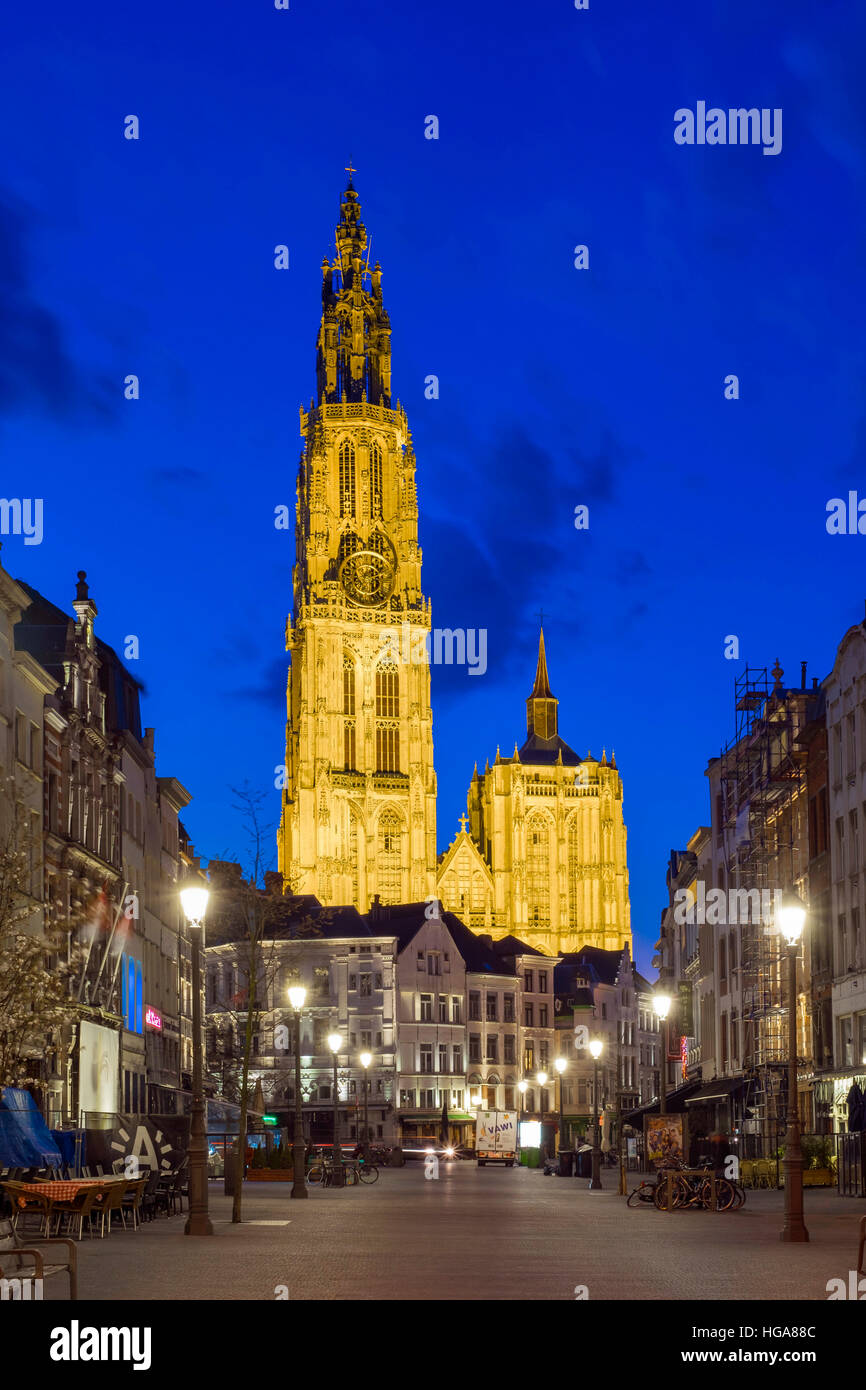 Onze-Lieve-Vrouwekathedraal (Kathedrale unserer lieben Frau), Antwerpen Stockfoto