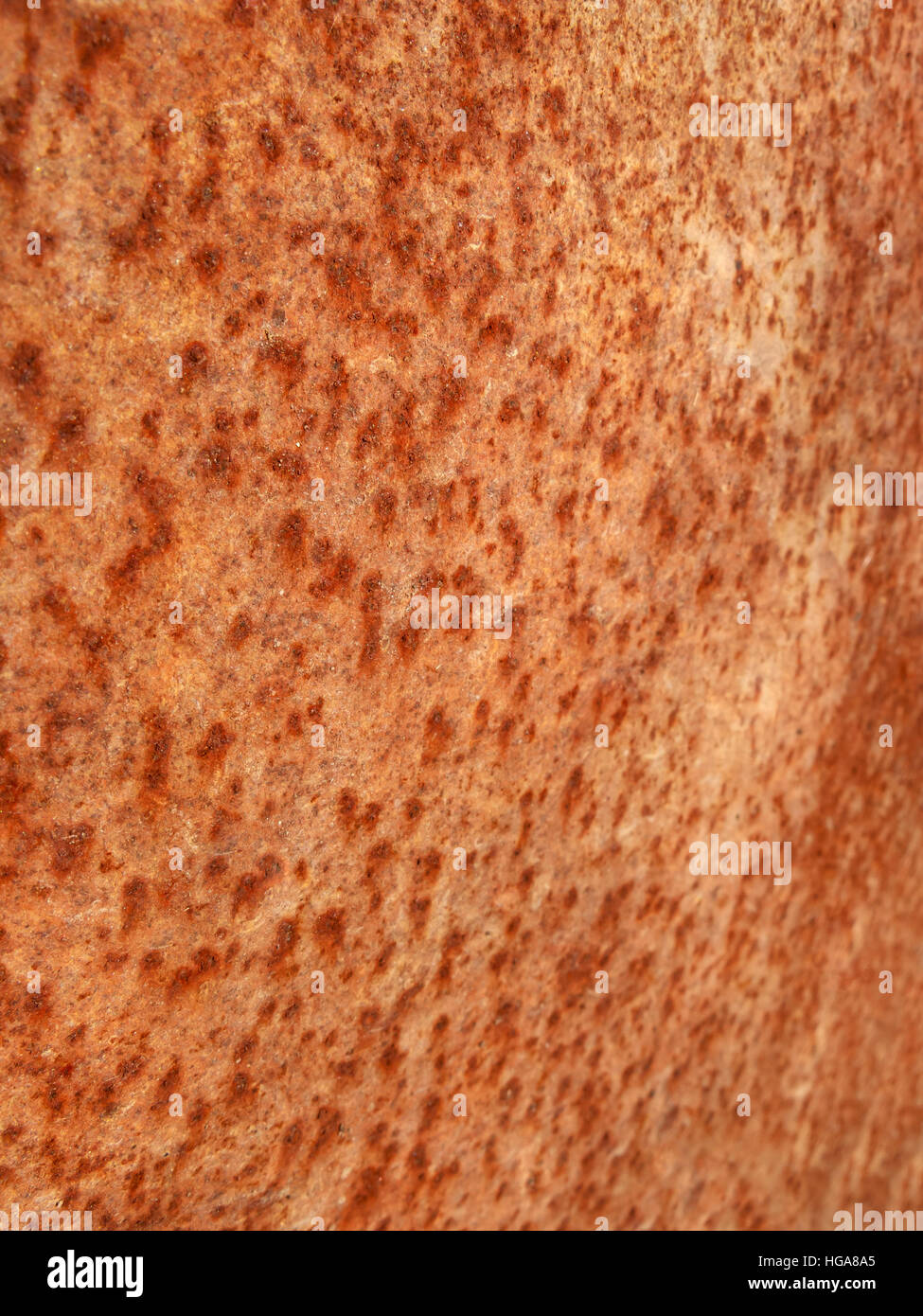 Hintergrund einer Metallplatte korrodiert mit Rost Textur Stockfoto