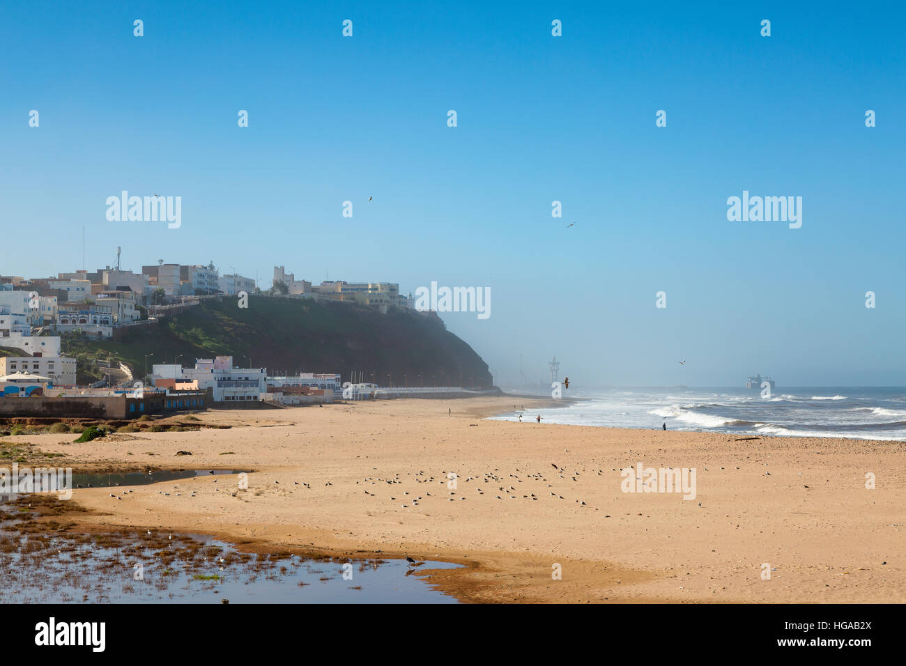 Blick auf den Strand in Sidi Ifni, südwestlichen Marokko Stockfoto