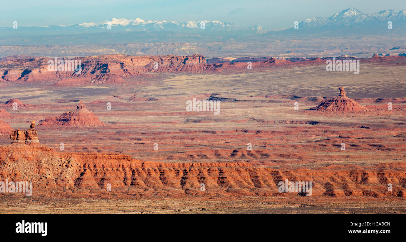 Mexikanischen Hut, Utah - Valley of the Gods in Bären Ohren National Monument. Stockfoto