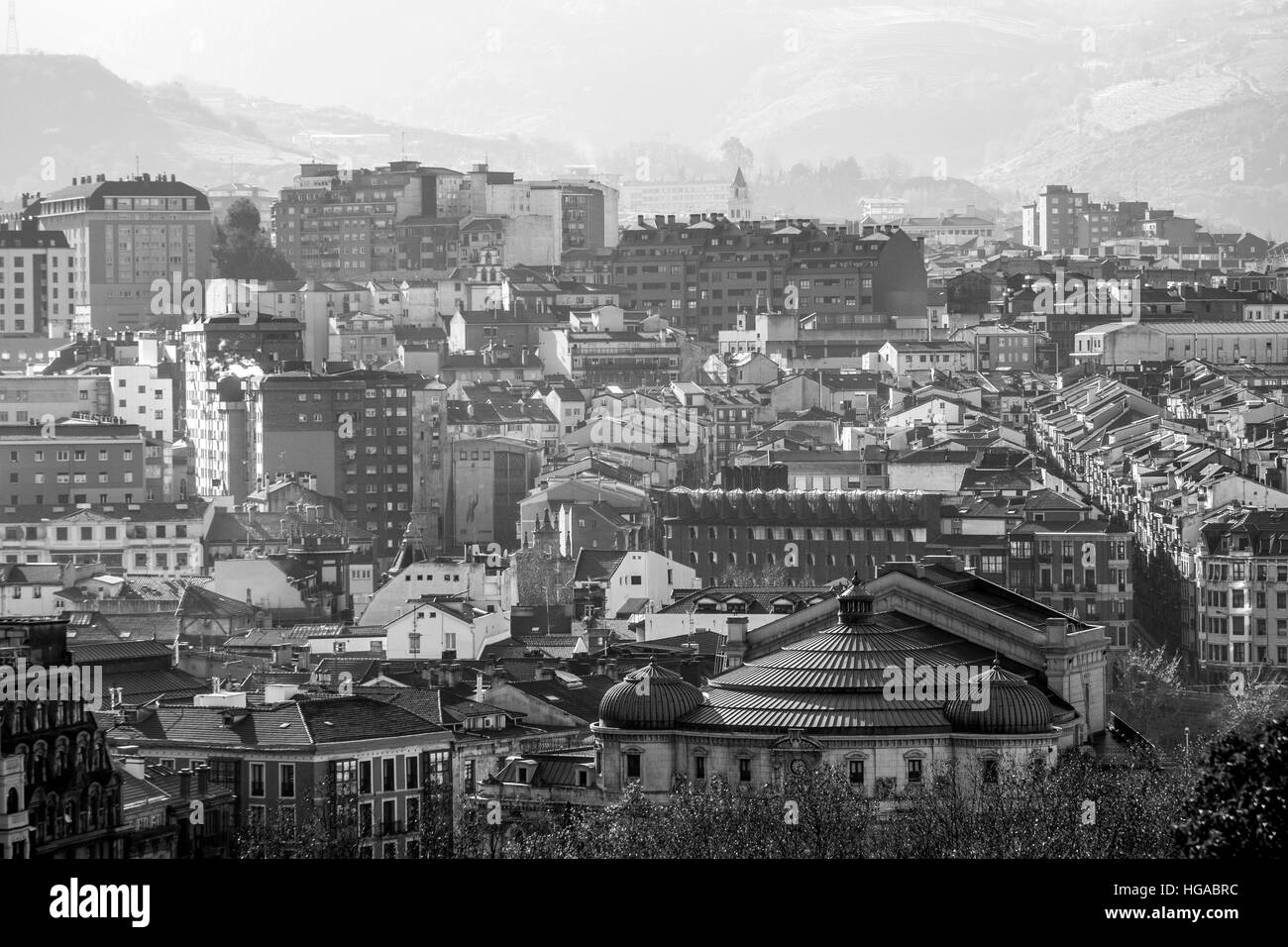 Panorama von Bilbao aus Etxebarria Park in Bilbao, Spanien Stockfoto