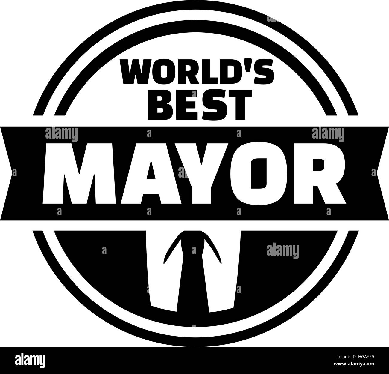 Weltweit beste Bürgermeister Knopf Stock Vektor