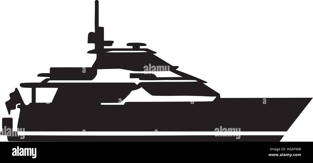 Motoryacht Stock Vektor