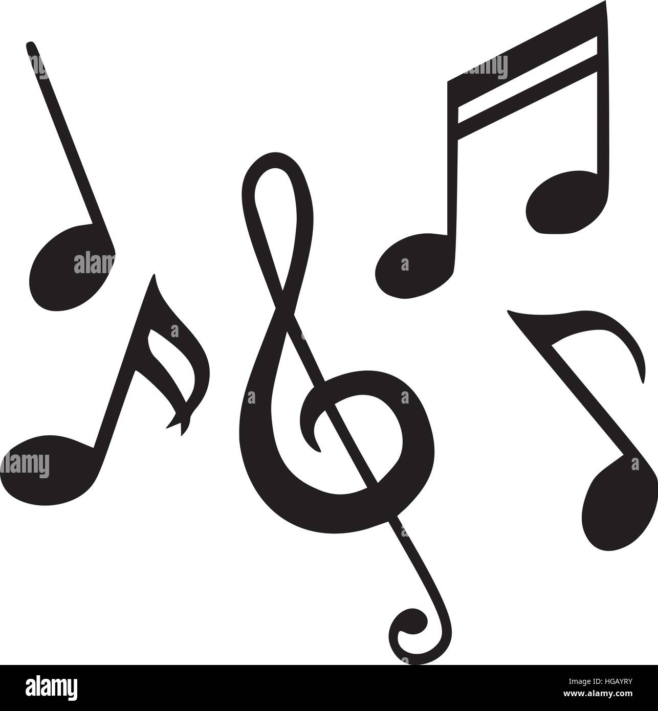 Satz von Musiknoten Stock Vektor