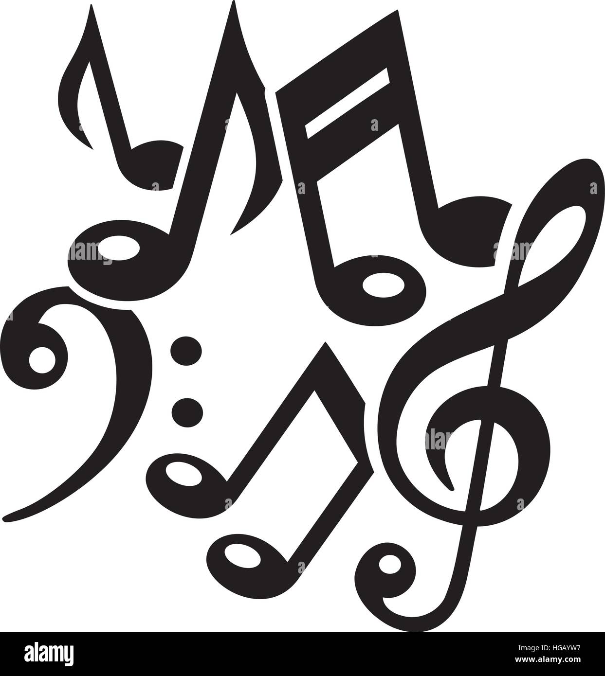 Musik Noten chaos Stock Vektor