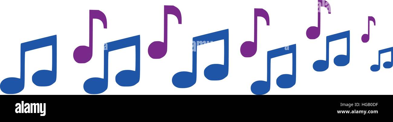 Reihe von Musiknoten Stock Vektor