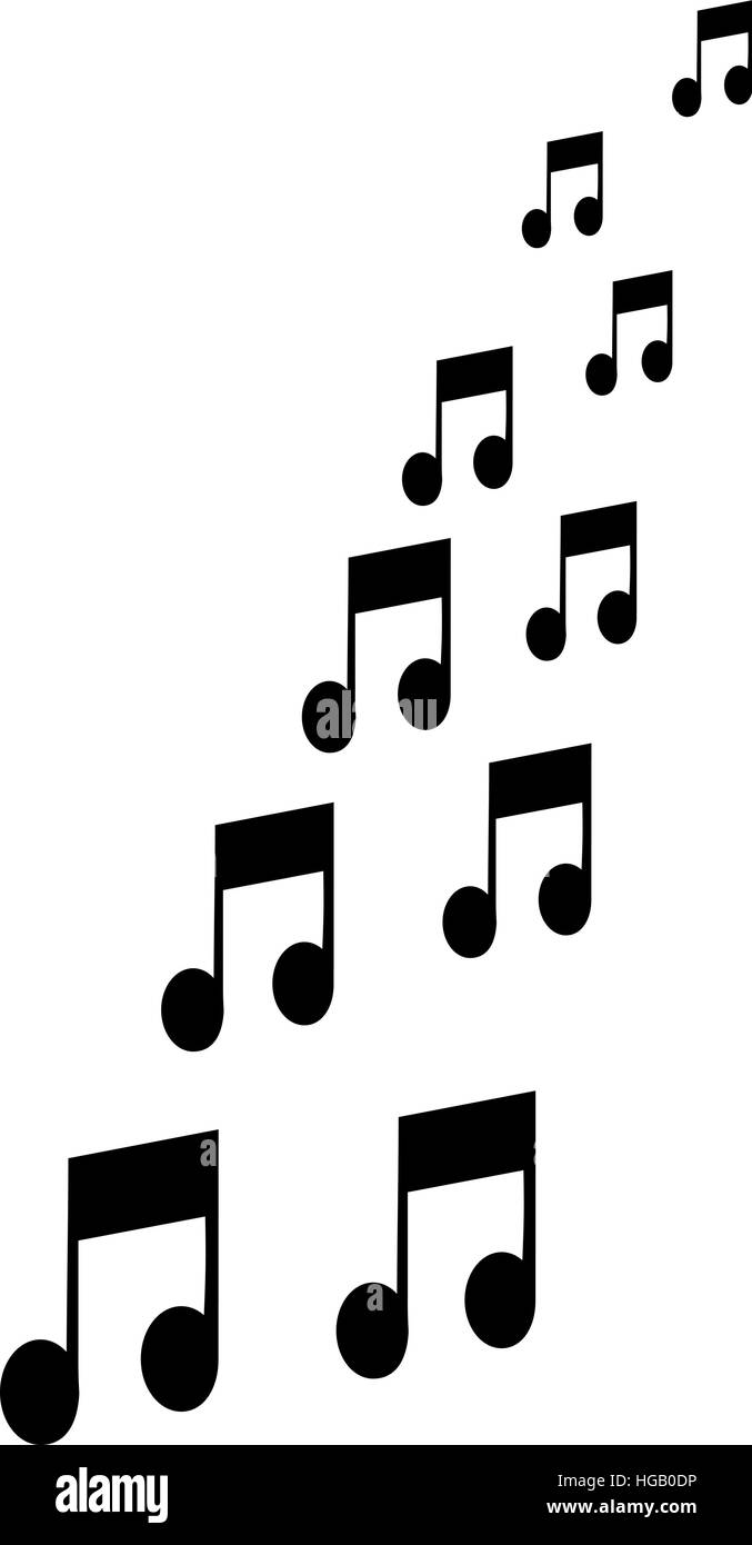 Musiknoten fliegen Stock Vektor