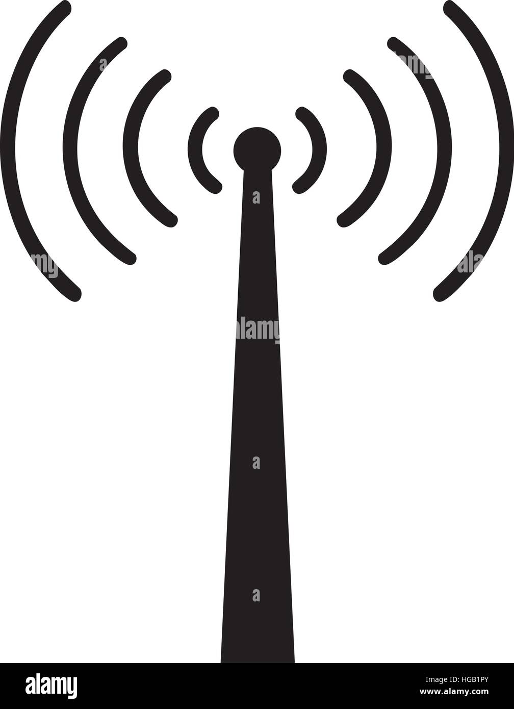 Rezeption-Turm mit wireless-signal Stock Vektor