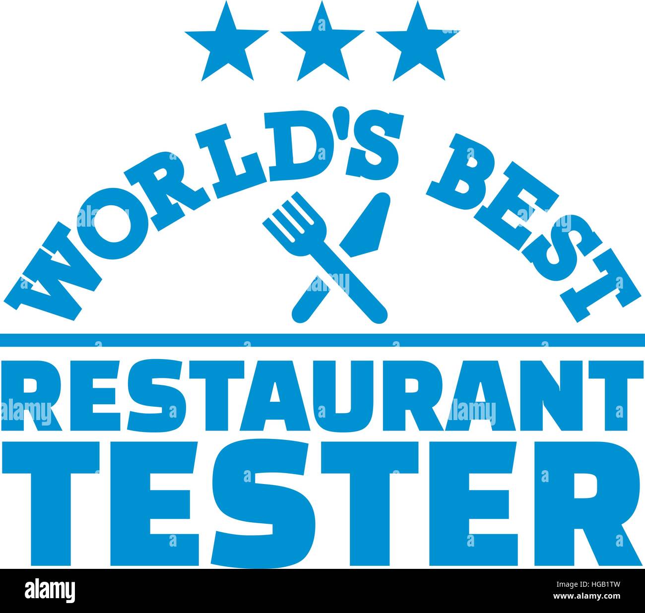 Weltweit besten Restaurant-Tester Stock Vektor