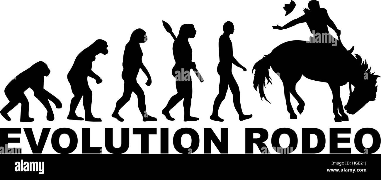 Evolution-Rodeo Stock Vektor